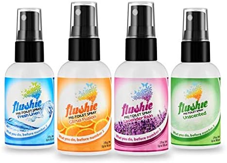 Flushie Pre-Toilet Sprays for Poop Travel Size Toiletries Bathroom Spray for Poop Spray for Toilet Deodorizer Traveling Essentials Poop deodorizer Poop Odor eliminator (Linen, 16oz 1pack)