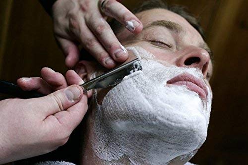 BLACK & GOLD COMBINATION Stainless Steel Barber Exchangeale Blade Straight Edge Barber Shaving Razor -Safety Razor -Macs-045B
