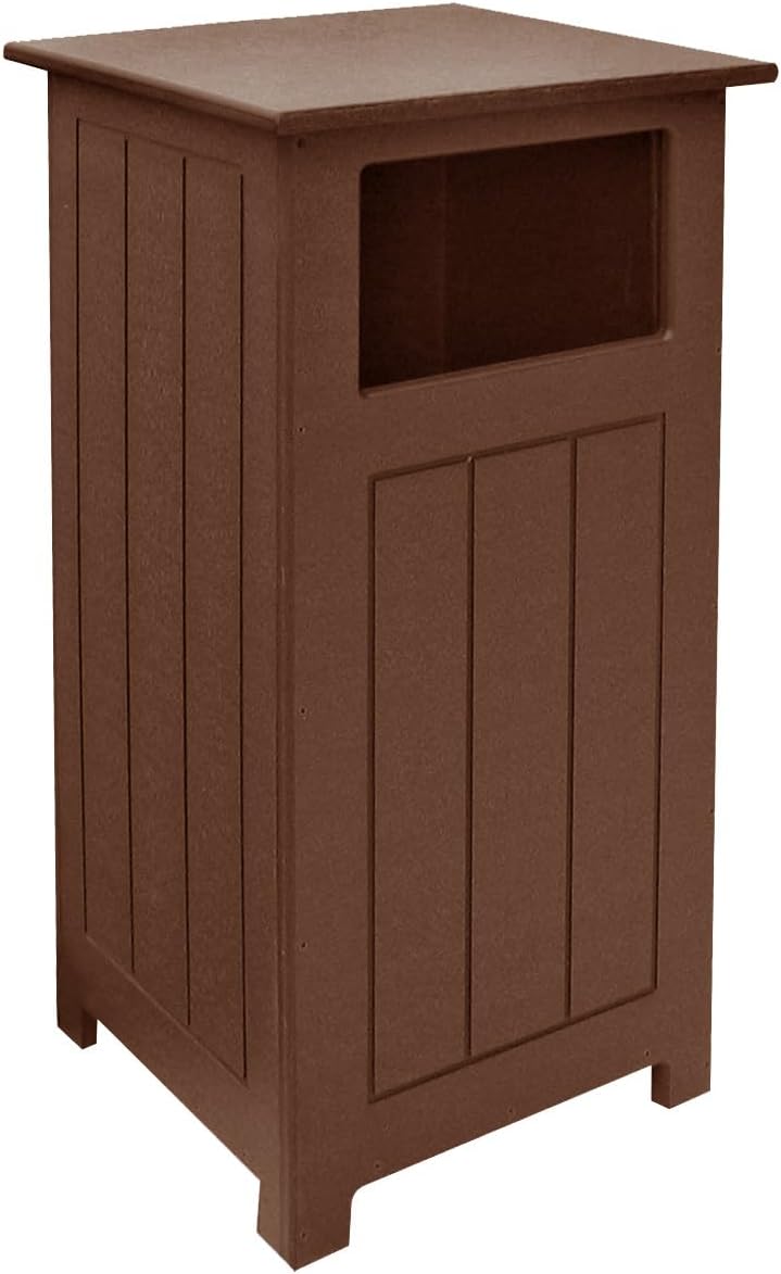 GT1246 Recycled Plastic Beechwood Side Load Trash Enclosure