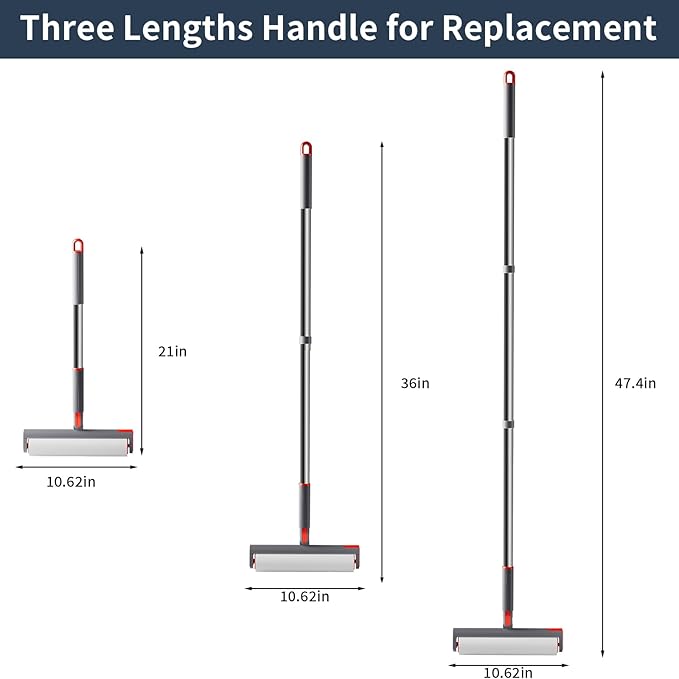 Large Lint Rollers for Pet Hair,Extra Sticky 9.45'' Giant Lint Roller with 240 Sheets Lint Rollers with 3 Extendable Handle for Floor,Carpet, Couch, Clothing, Animal Fur