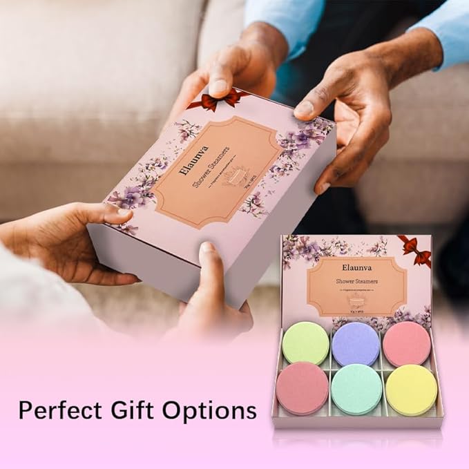 Shower Steamers,30g*6 PCS,Aromatherapy,Fragrance,with Lavender/Peppermint/Orange/Eucalyptus/Rose/Watermelon Scent,Gifts for Friends/Mom/Mother/Wife/Girlfriend/Her/Him,Home Spa (PINK-6SET)