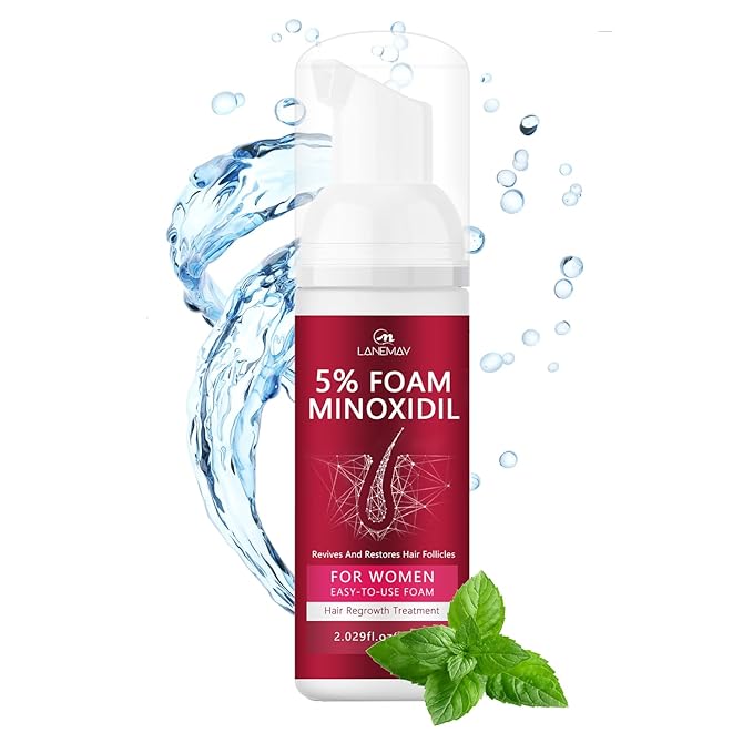 5% Minoxidil Hair Growth Foam - Men and Women Suitable for Hair Thinning Receding Hairline and Hair Loss to Hair Regrowth Get Thicker Fuller Hair for Women and Men