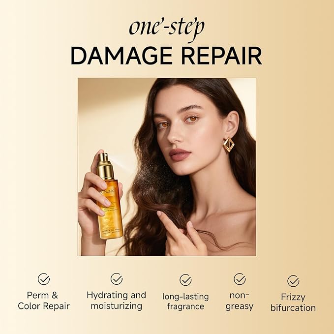 Argan Oil Multi-Purpose Hair Care Spray, Lightweight Leave-In Treatment with Vitamin E, Perfume Scent, Paraben & Sulfate Free, 3.04 Fl Oz