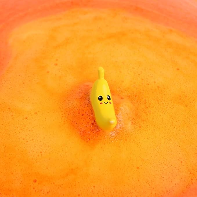Large Fruity Surprise Bath Bomb, The Bath Bomb Contains 1 of 6 Surprise Fruit Toys to Collect, Bath Bombs Gift for Children with Surprise Inside, Collectable Gifts for Girls & Boys