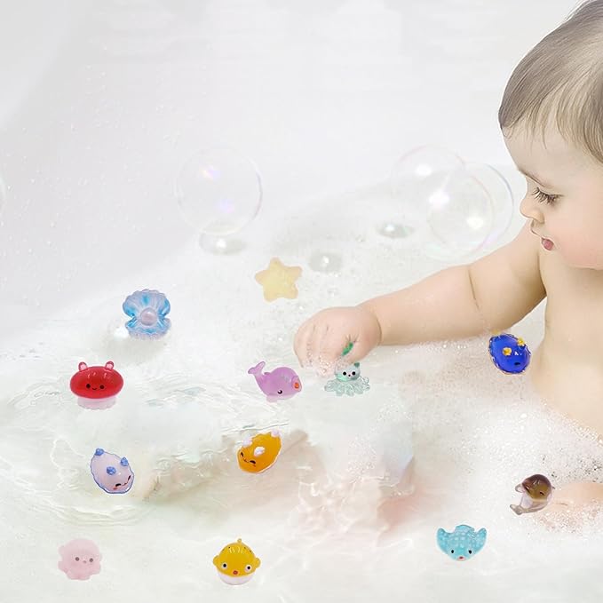 Bath Bombs for Kids with Surprise Inside for Girls Boys, 12 Pack Kids Bath Bombs with 12 Unique Sea Animal Toys, Kid Safe Handmade Bubble Bath Fizzies Bomb for Easter Eggs Birthday Christmas