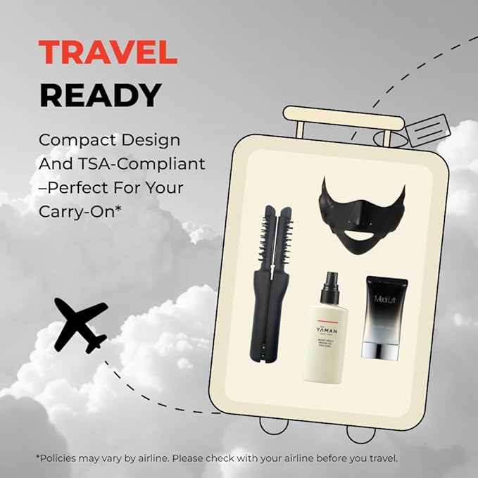YA-MAN Spa Styler Kit: Hair Goals — Volume & Lift | Cordless Heated Brush + Moisture Repair Oil Set | J-Beauty Hair Kit for Shine, Smoothness & Lift