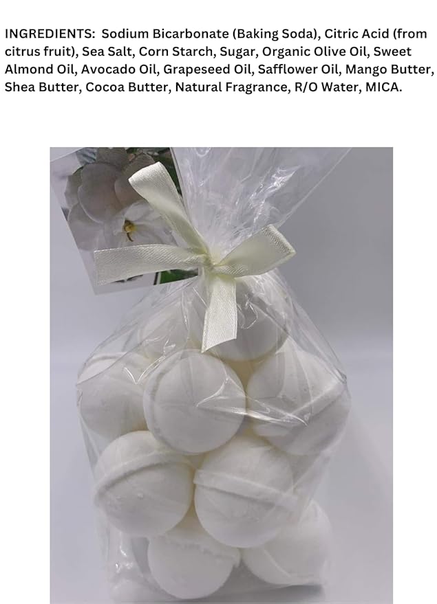Spa Pure GARDENIA Bath Bomb - 14 Bath Fizzies with Shea Butter, Ultra Moisturizing (12 Oz) ...Great for Dry Skin (Gardenia)