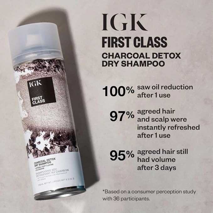 IGK Antisocial Dry Hair Mask + First Class Dry Shampoo Set | Bond Building + Volume + Shine for All Hair Types | 5.0 oz + 6.3 oz