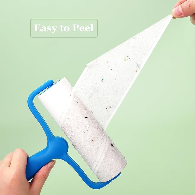 6.3 inch Lint Roller Refills Only, Extra Sticky Large Surface Lint Roller Replacement Refills 6.3 inch Long for Pet Hair Removal, Pack of 4 Refills, 90 Sheets per Refill, 360 Sheets Total