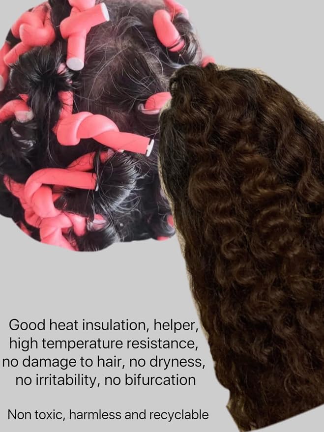 10 Pieces Flexible Curling Rods, Soft Foam No Heat Hair Rollers, Curler for Women with Long and Short Hair (Blue, 0.31 x 9.4in)