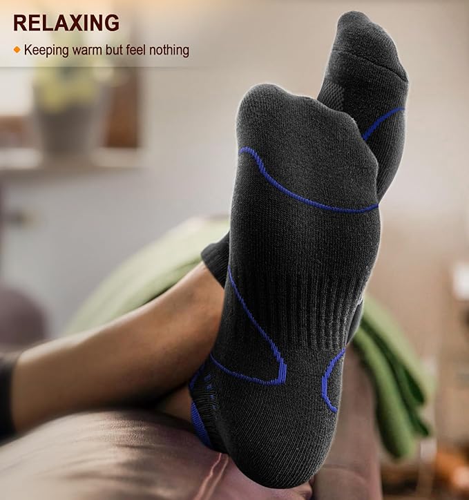 BULLIANT Men Running Socks 6Pairs-Ankle Athletic Socks Wicking Cushioned for Men Walking-Arch Compression Support