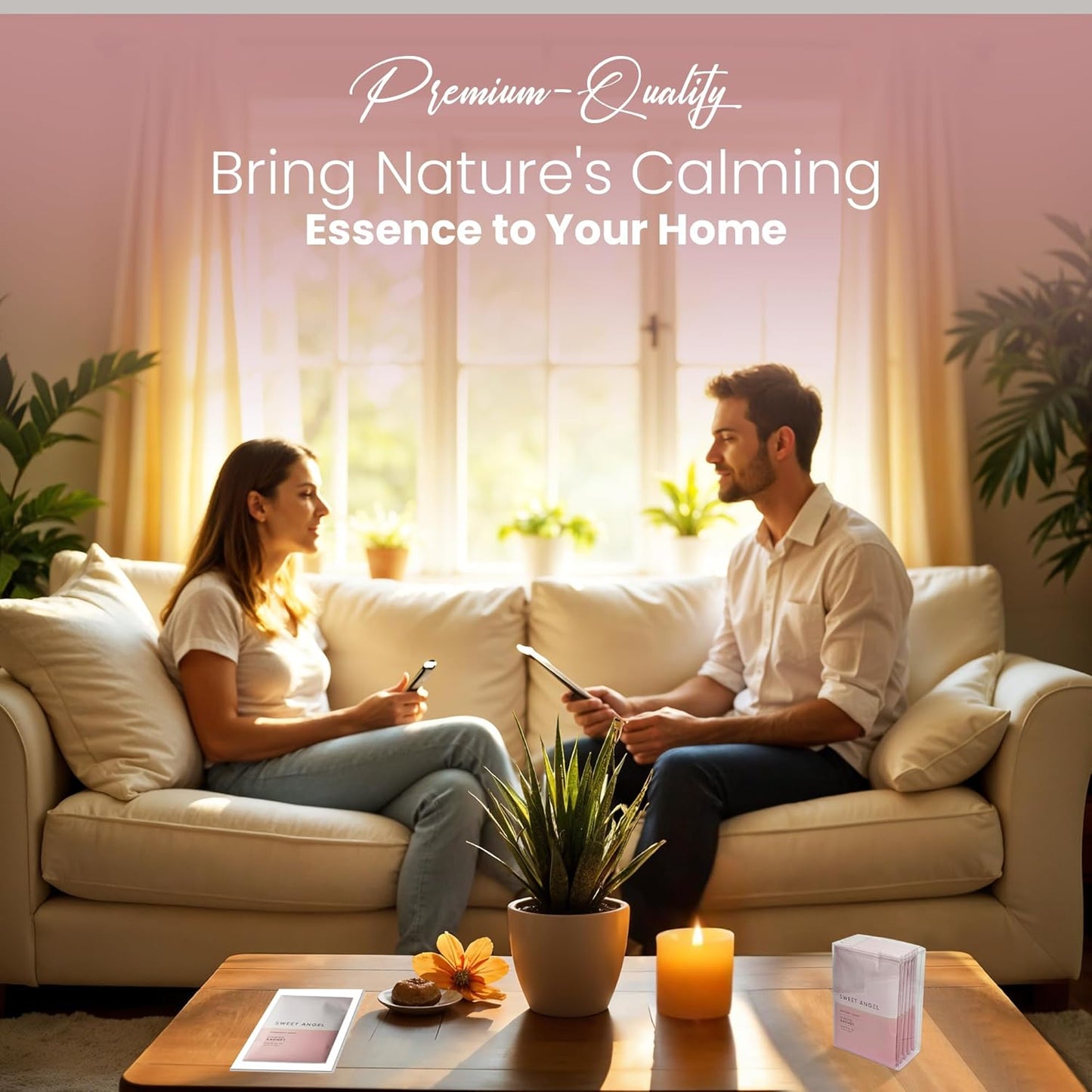 Expressive Scent 6 Pack Sachet (Sweet Angel) Long Lasting Home Fragrance for Drawers Dressers Closets Cars Kitchen