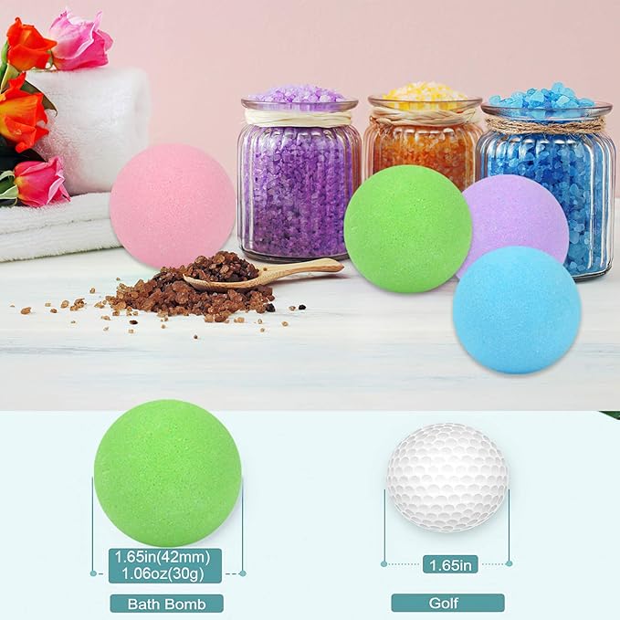 36 Organic Bath Bombs Gift Set, Natural Mini Handmade Bath Bombs for Women, Girls, Men, Kids Safe Bubble, Rich Essential Oils Spa Bath Fizzies for Moisturizing Dry Skin, Relaxing Scents