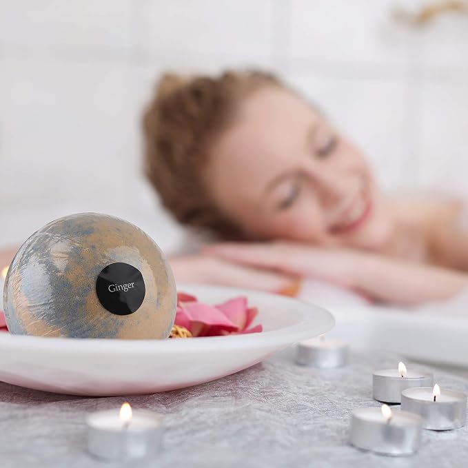 Luxury Bath Bombs for Women - Gift Set of 24 Bathbombs with Organic Essential Oils - Natural Vegan Soap for Moisturizing Fizzy Bubbles