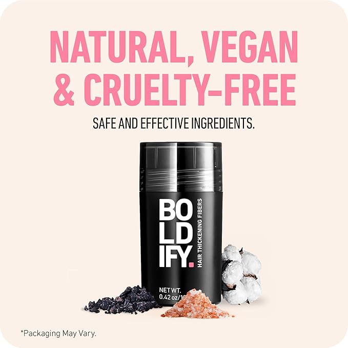BOLDIFY Hair Fibers (12g) - Fill In Thinning and Fine Hair for an Instantly Fuller, Thicker Look - 14 Shades for Women & Men - Medium Brown