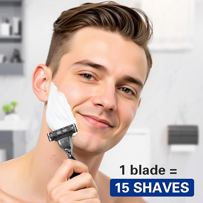16 Count Razor Blade Refills, Mach 3 Razor Refills for Men