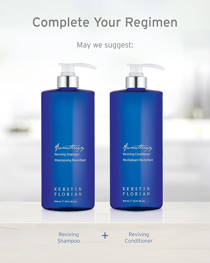 Kerstin Florian Reviving Shampoo | Moisturize & Boost Shine | Aloe and Wheat Protein Detangle & Hydrate Dull Hair | All Hair Types (32 fl oz)