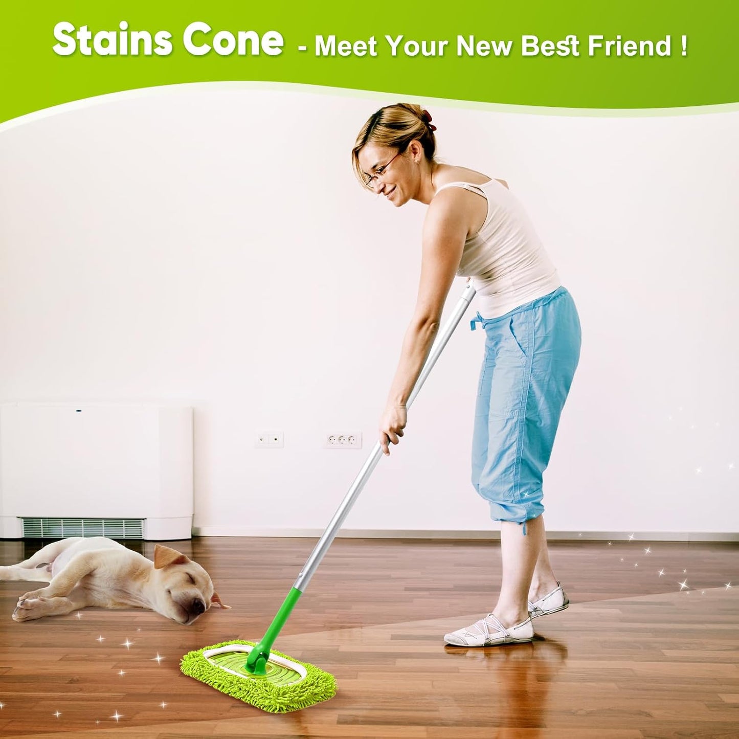 6-Pack Reusable Mop Pads Fit Swiffer Sweeper, Microfiber Cleaning Mop Pads Refill for Dry Sweeping & Wet Mopping Replacement