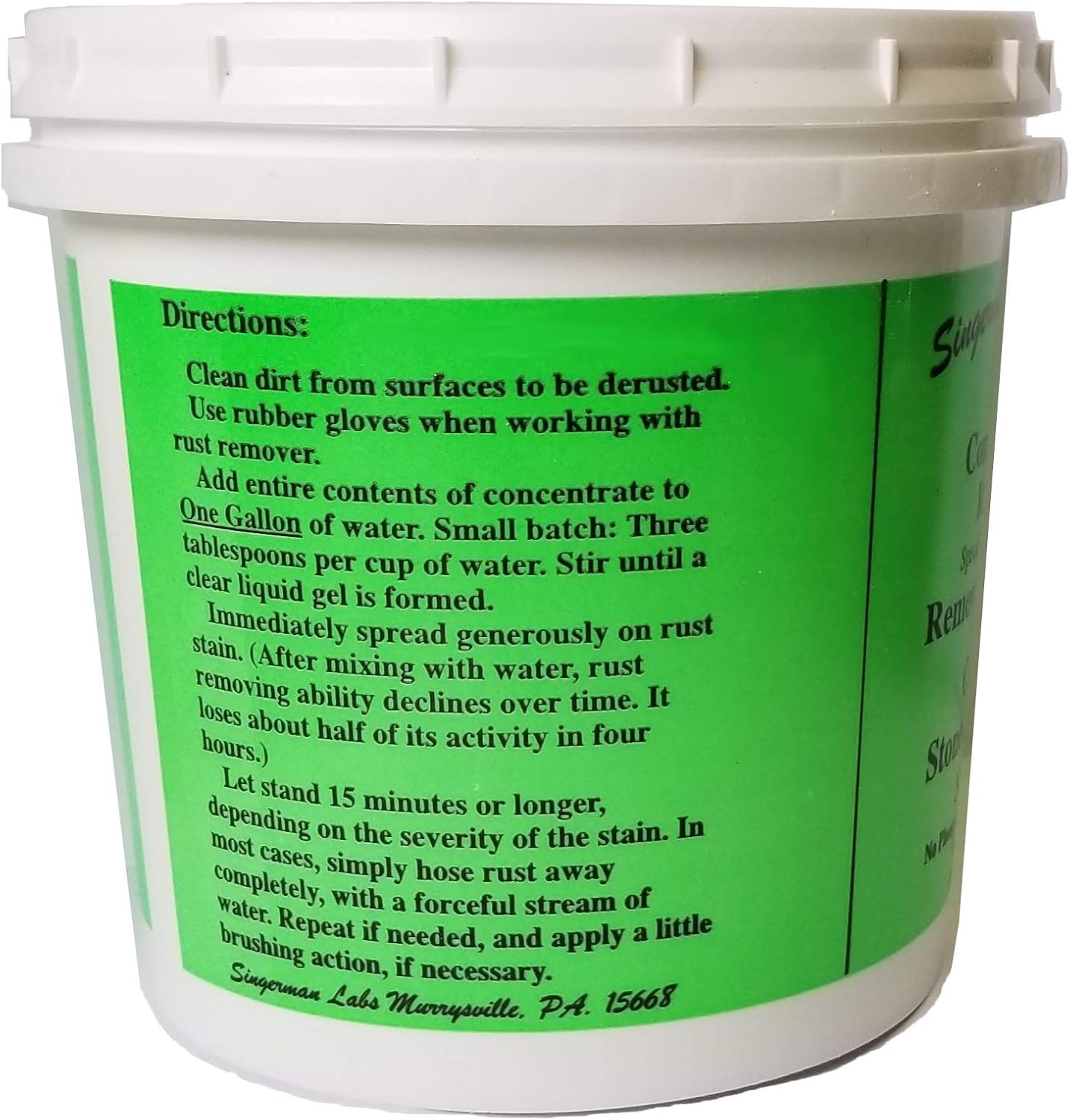 Rust Remover for Concrete (22 oz makes one gallon)