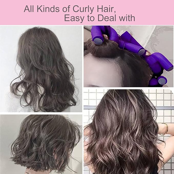 36PCS Flexible Curling Rods for Women, Twist Hair Rollers for Long and Short Hair, Foam Rollers with 2 Steel Pintail Combs