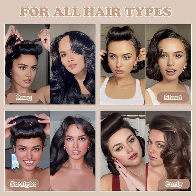 【7Pcs】 Heatless Hair Curler Overnight Curls with Satin Scarf No Heat Curling Blowout Rod to Sleep in Hair Rollers