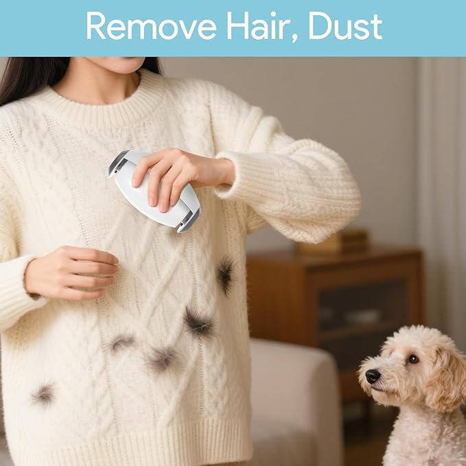 2 PCS Reusable Lint Rollers for Pet Hair Extra Sticky, Mini Portable Travel Lint Roller, Washable, Super-Sticky Gel Balls for Dust, Debris, and Hair(White)