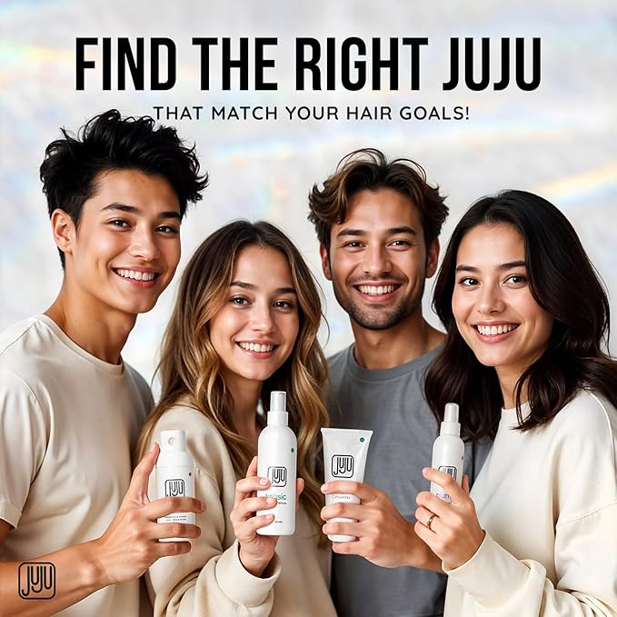 Juju Styling Texture Powder & Travel Size Dry Shampoo for Women & Men Pump 2 Oz (Dark) - Non Aerosol Dry Shampoo for Women, Hair Texturizer for Volume, Fragrance Free Hair Care for All Types of Hairs