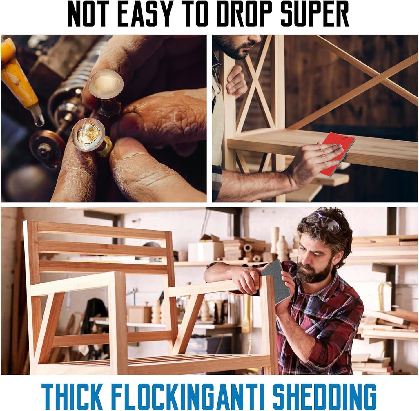 20 Pack 400 Grit Sanding Sponge, 3 x 4 Inch Soft Foam Sanding Block Wet Dry Sanding Pads, Washable Sandpaper Sponge Drywall Sand Block for Wood, Metal, Furniture Polishing (400 Grit)