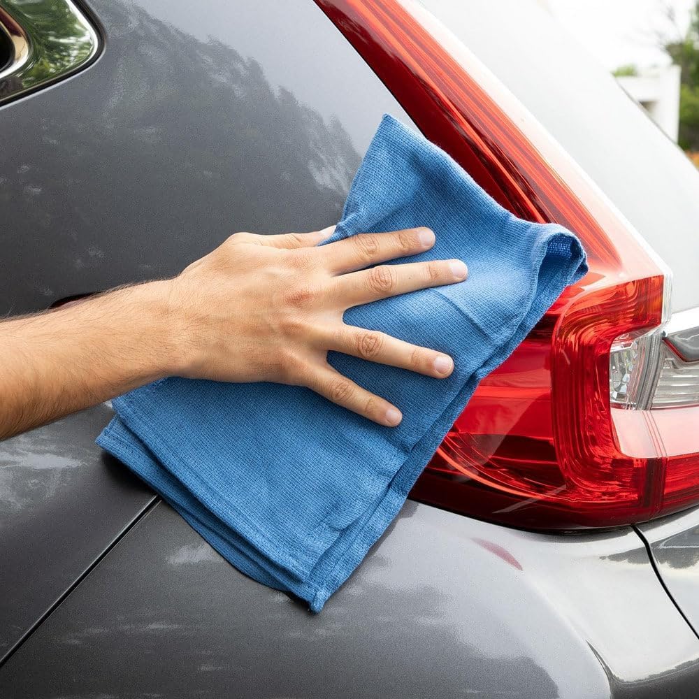 PRO SOURCE 10 Lb Box Virgin Surgical Lint-Free Blue Cotton Huck Towels: 16" x 25"