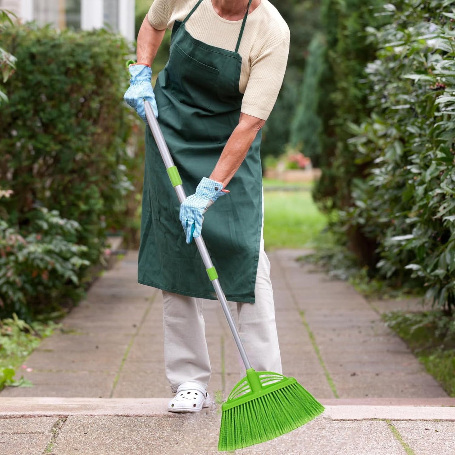 Three-Section Telescopic Aluminum Alloy Rod Long-Handled Broom