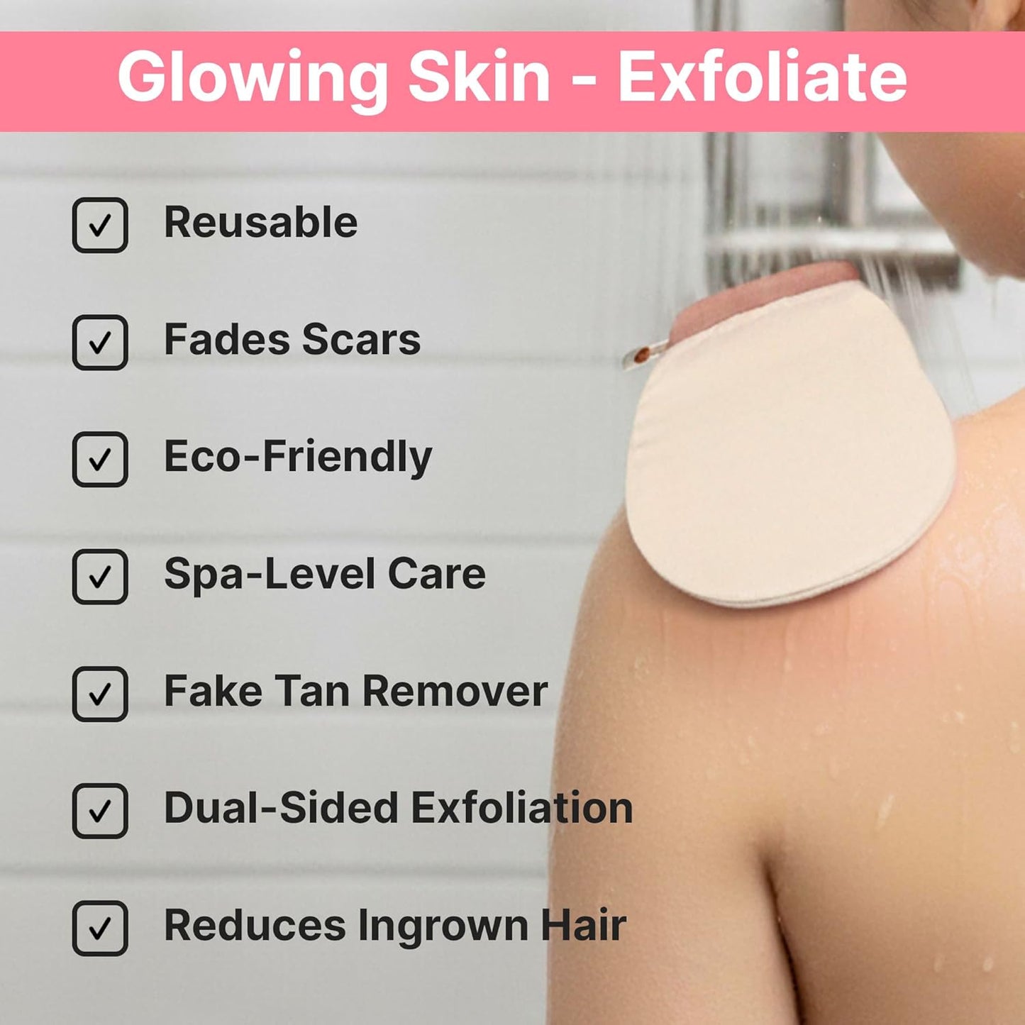 – Vegan Silk Exfoliating Glove (2pcs) for Face, Body, and Hands | Natural Body Scrubber for Dead Skin Removal | Exfoliating Mitt Eco-Friendly, Perfect for Spa, Bath, and Shower