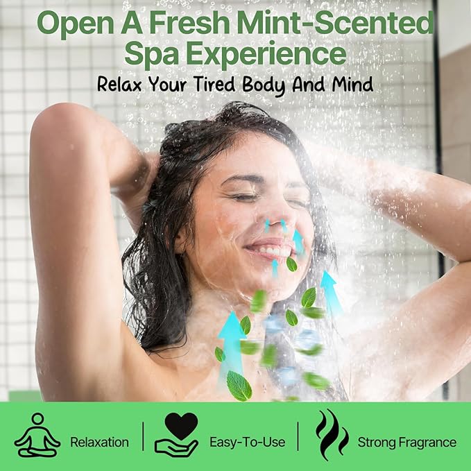 Shower Steamers Aromatherapy BLRIET 8 Pack Birthday Gifts for Women, Men, Teens, Mint Shower Bombs with Natural Essential Oil, Stress Relief and Relaxation, Gifts for Him Her, Spa Gifts