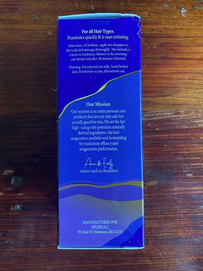 Hair Growth Serum with Melatonin + Peptides, nfuse Magnesium NightCap Scalp Treatment for all Hair Types, Decalcifies Follicles, Vegan, Deep Relaxation, Sleep Aid, Fragrance-Free