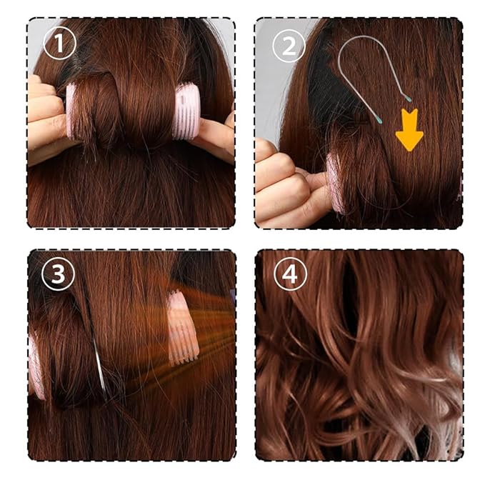 8 Pcs Hot Curler Clips Replacement Kit with Rollers Securing Pins, Fits 1.75 Inch Hot Rollers
