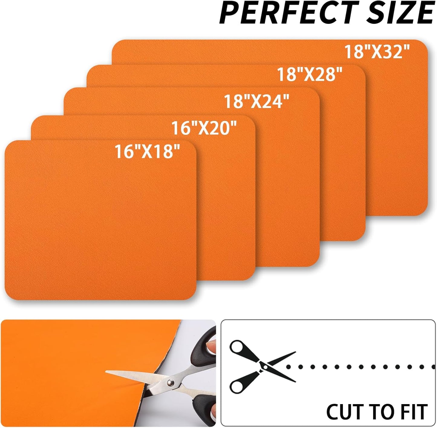 Dish Drying Mat for Kitchen Counter, Heat Resistant Drainer Mats with Non-slip Rubber Backed, Hide Stain Kitchen Super Absorbent Draining Mat, Easy to Clean Dish Rack Pad, Orange 18"x32"