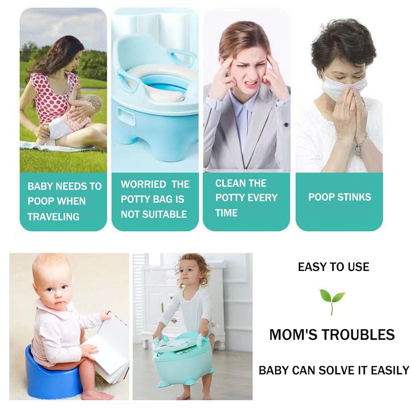 Potty Chair Liners with Elastic, Portable Potty Training Bags, Potty Refill Liners Disposable for Toddlers Kids and Baby,Toilet Seat Cover,17x8Inches,Black,50pieces