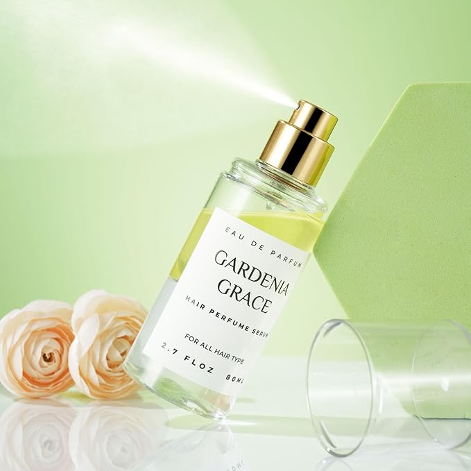 Hair Perfume for Women, Summer Lightweight Long Lasting Fragrance Mist - 3:7 Hydrating Serum Alcohol Free Formula, Argan Oil Scented Hair Spray with Keratin & Elastin (Gardenia Grace) 2.7 fl oz