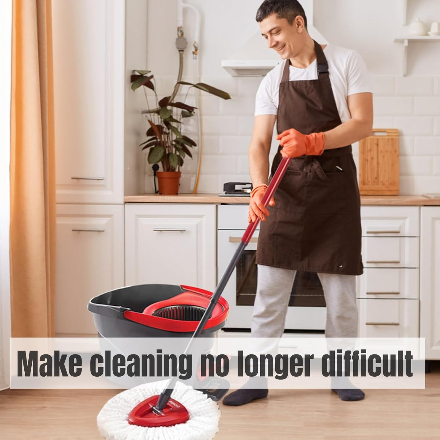 3Pcs Spin Mop Replacement Heads, White Large 360° Easy Wring Spin Mop Head 100% Microfiber Refill, Easy Cleaning Spin Mop Head, Deep Clean, Machine Washable for Easy House Cleaning Floor Mopping