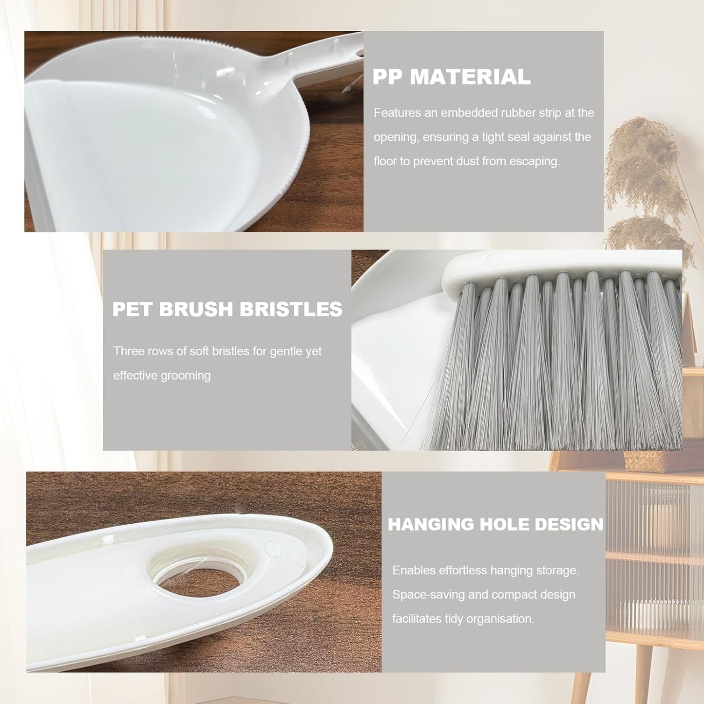 Mini Broom and Dustpan Set Small Dust pan & Brush Set Portable Cleaning Tools for Home Office RV Camping Learning (Pink)