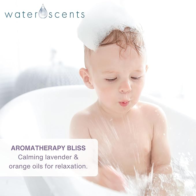 Water Scents Lavender Mist Bath Bomb Block | Vegan, Cruelty-Free & Natural | Lavender Aromatherapy Bath Bomb for Stress Relief & Moisturizing | Handmade Spa Gift for Women, 3.5 oz