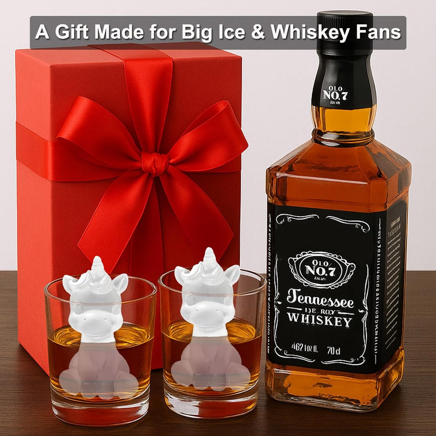 3D Unicorn Ice Cube Silicone Molds Tray for Whiskey, Cocktail, Drink Decor, Bar; Rich Details. Cute Gifts for Women Kids Girls Unicorns Lover, Fun Horse Animal Shape Epoxy Resign Mold; 2 Pack