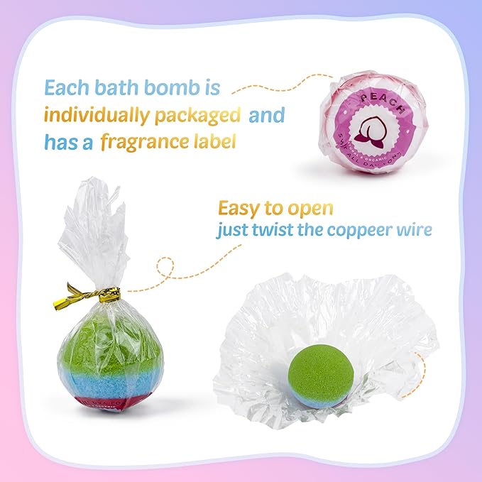 Bath Bombs for Kids, 12 Pcs Bath Bombs with Glow in The Dark Animal Surprise Inside, Handmade Organic Bubble Bath Ball Gift Set for Boys and Girls, Gift for Birthday Christmas Easter