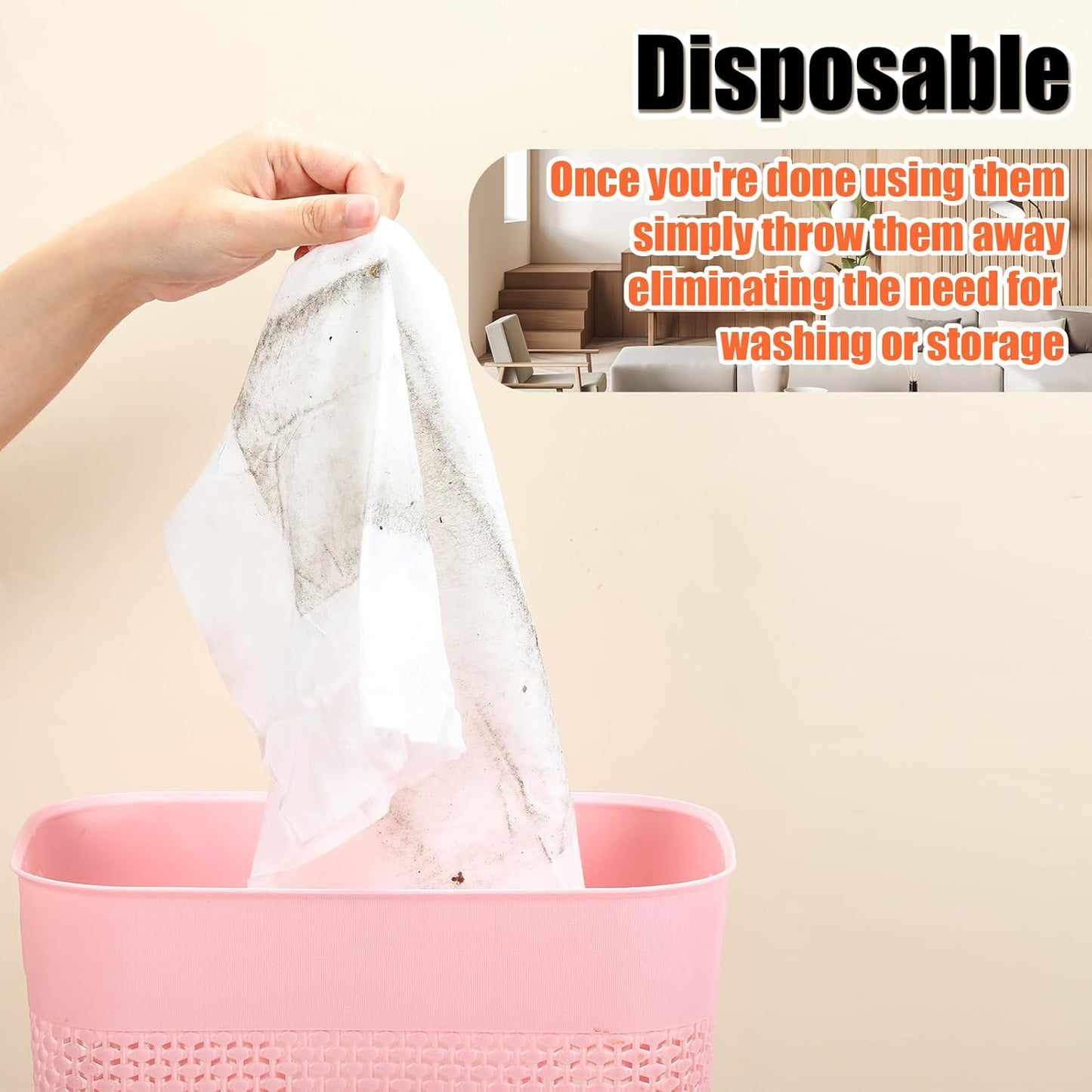 200 Counts Sweeper Wet Mopping Cloths 17.7 x 11.8'' X Large Wet Mop Pads Refills XL Disposable Floor Wipes Duster for Sweeping Scrubbing Cleaning Dry Wood Hardwood Tile