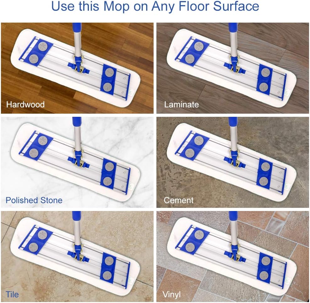 Arkwright Spray Mop Replacement Pads - (Pack of 12) Bulk Microfiber Flat Dry and Wet Refill Mop Pads Floor Cleaning, Compatible with Bona and Rubbermaid, Fits All Mop Heads, 24 in, Green