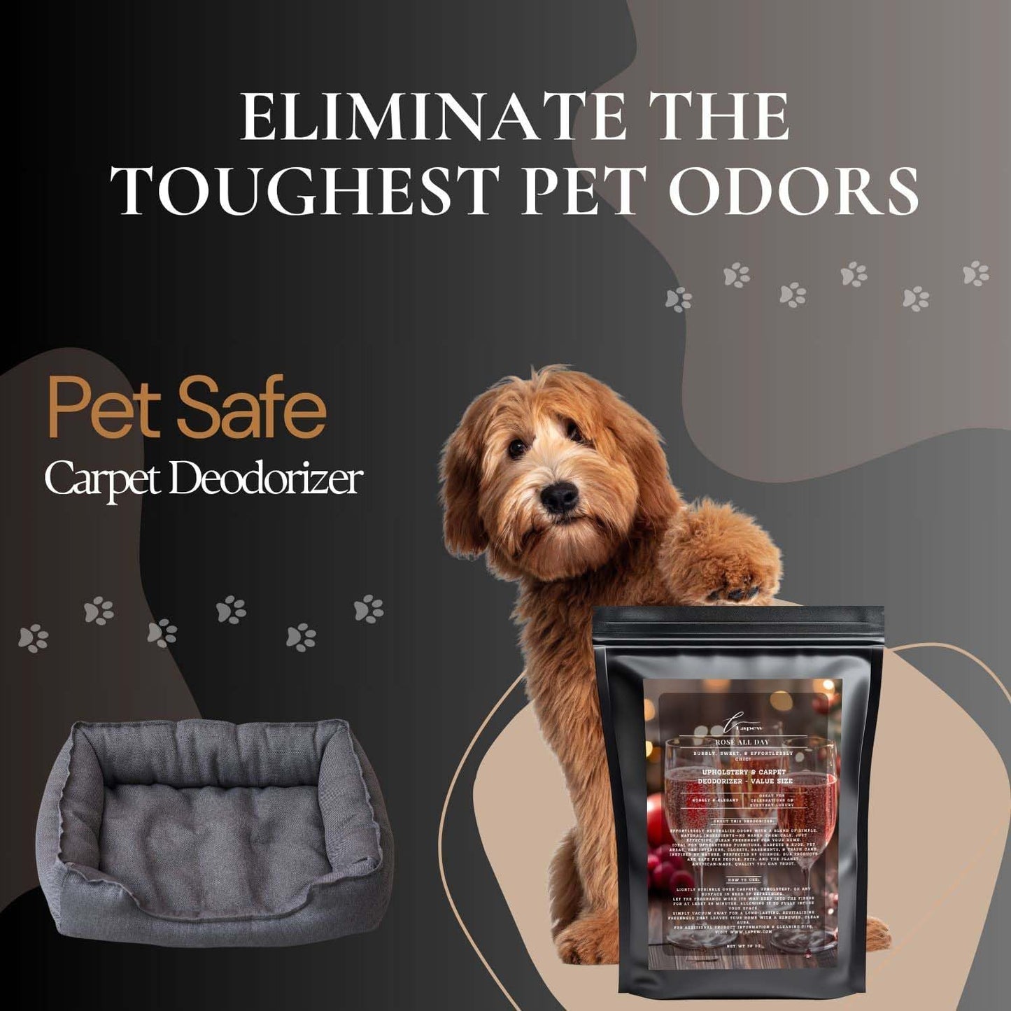 Rosé All Day Carpet Freshener Powder Refill 36 oz | Powerful Odor Eliminator for Home | Upholstery Deodorizer | Carpet Deodorizer | Pet Urine | Cat Litter Box