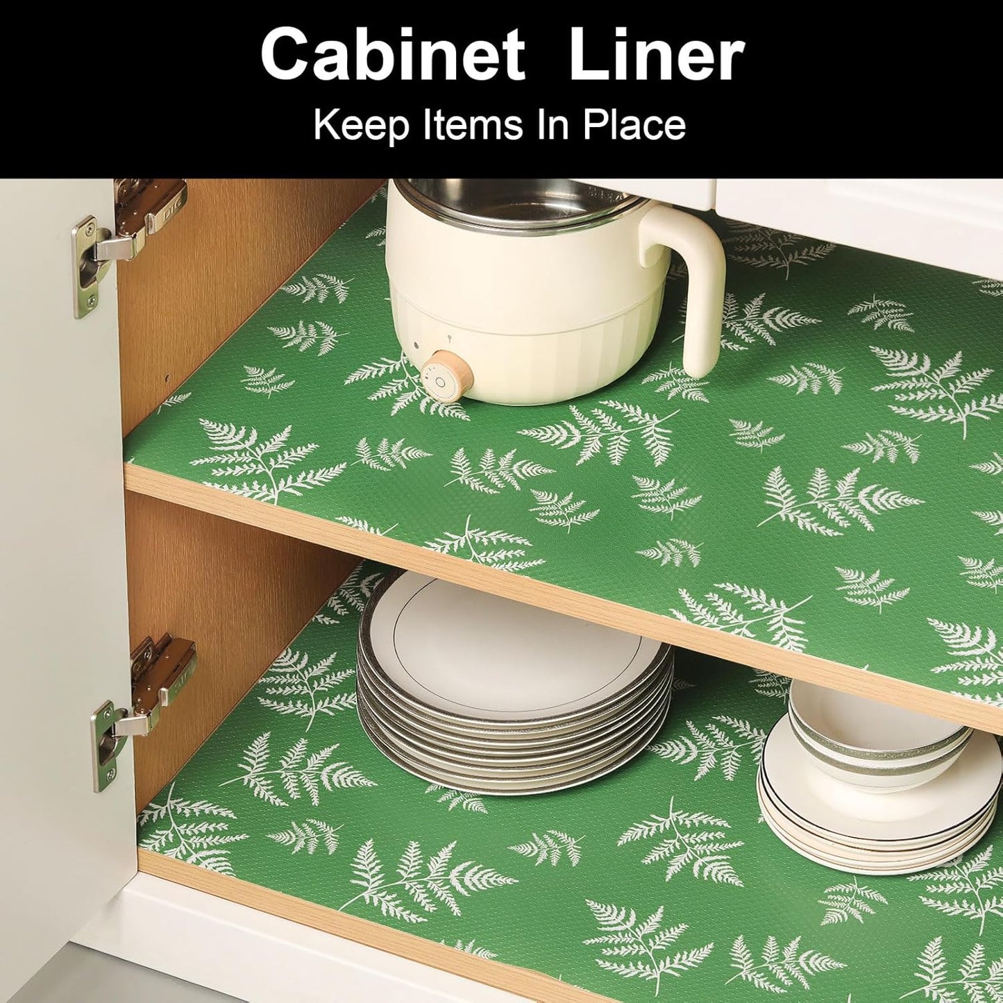 CooyesFridge Liners Shelf Liner for Kitchen Cabinets Refrigerator Liners Waterproof & Oil-Proof Kitchen Cupboard Liner Non Adhesive Drawer Mats EVA Material for Shelves