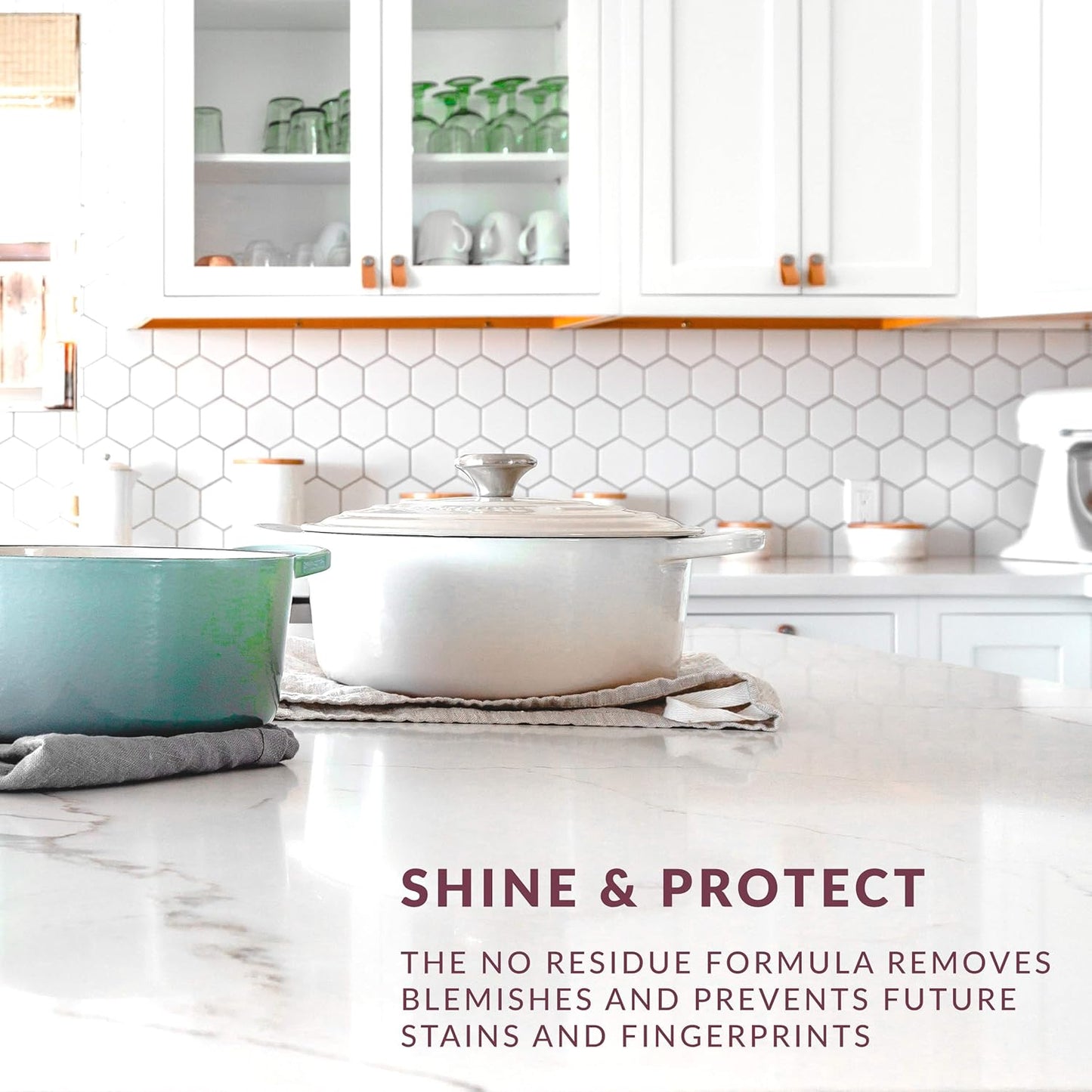 HOPE'S Countertop Restoration Polish, Streak-Free Kitchen Counter Cleaner, No Buildup Countertop Cleaner, Quartz, Marble, Corian, Composite, and Granite Cleaner and Polish, 8 Fl Oz, Pack of 12