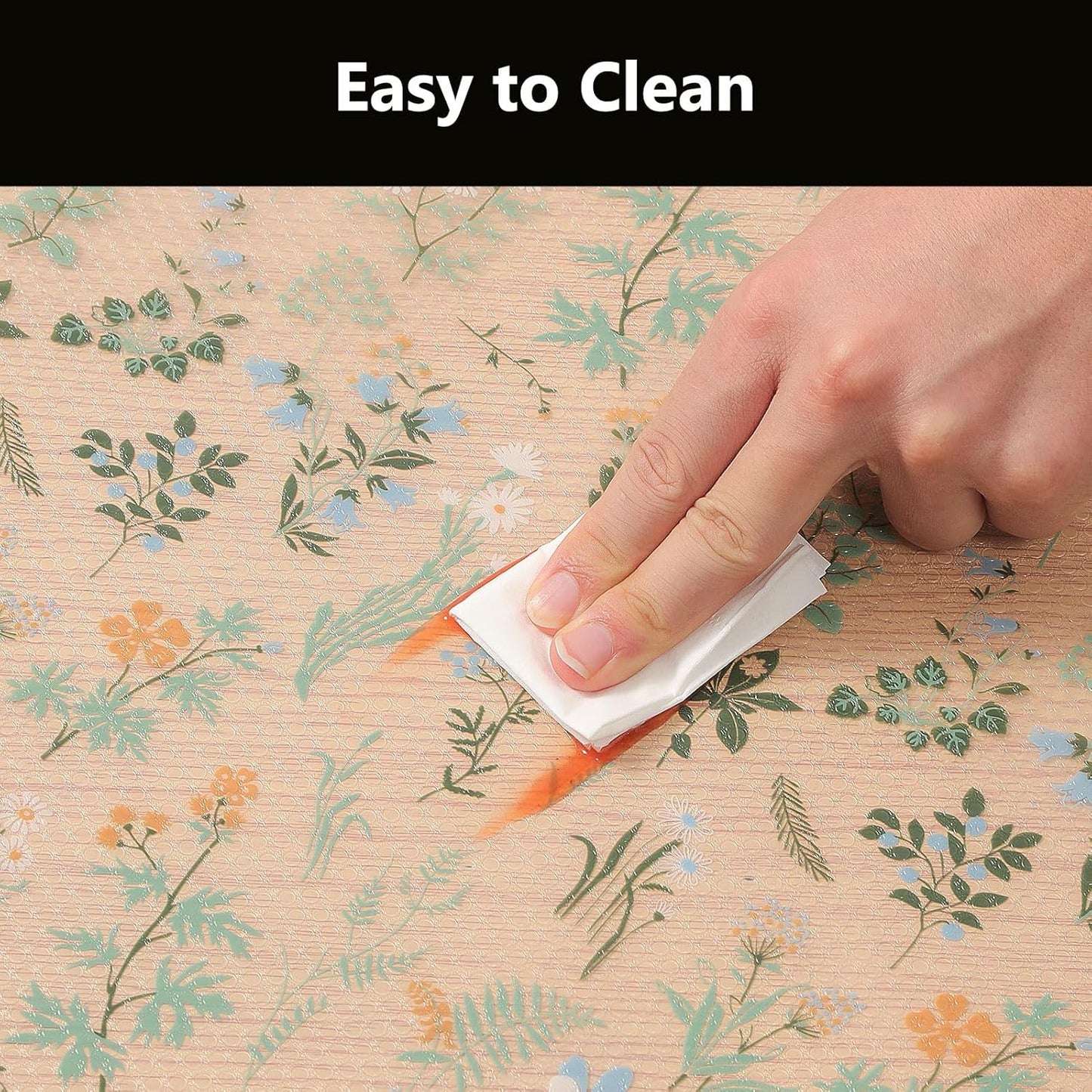 INNOLITES Shelf Liners for Kitchen Cabinets – Drawer Liner Waterproof & Oil-Proof, Non-Adhesive EVA Mat – Durable & Washable – for Shelves, Cupboard, Dresser 17.7" x 360"