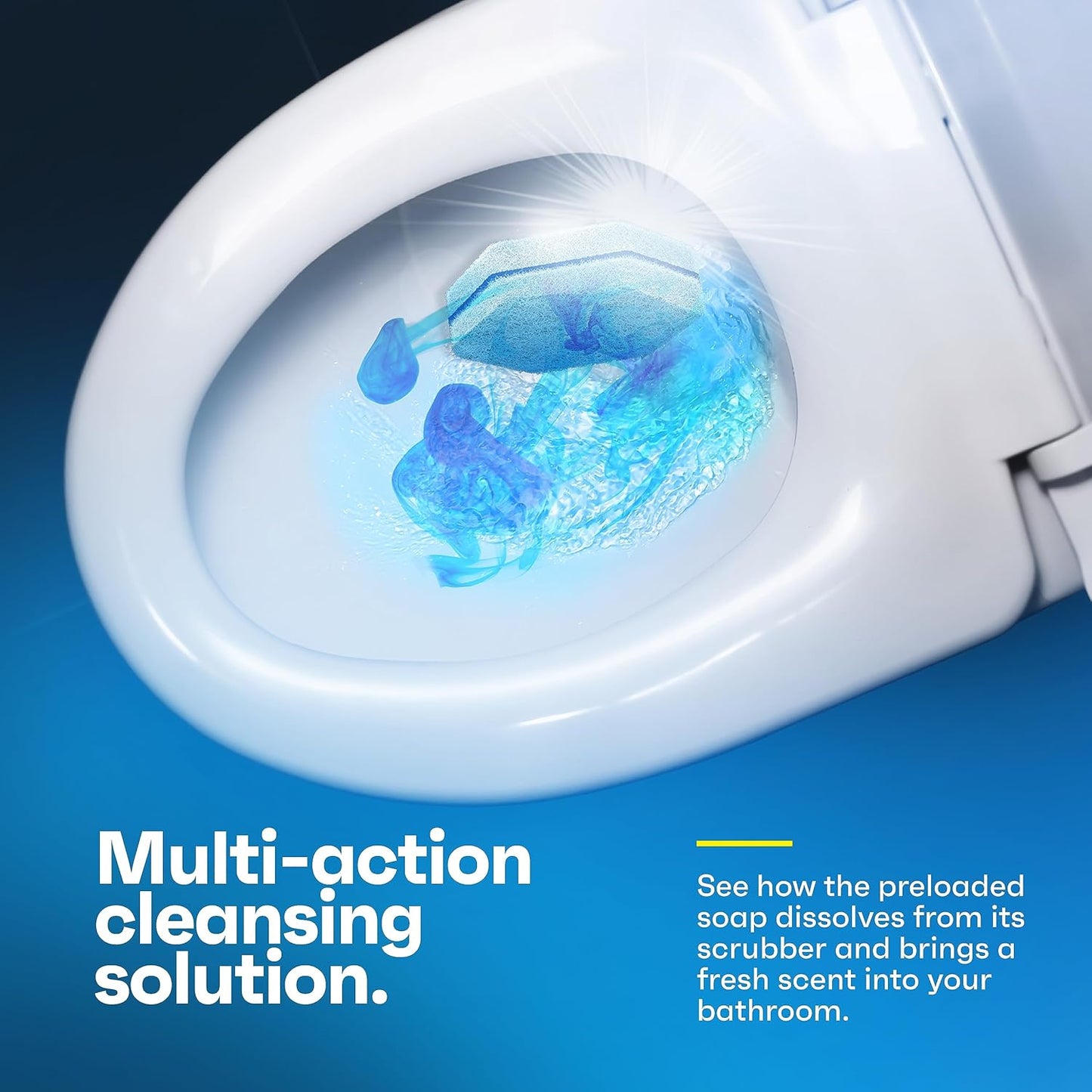 Disposable Prefilled Toilet Cleaning Scrubbers, 30 Count