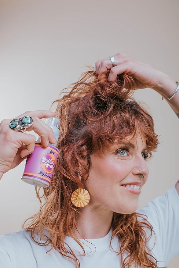 Good A- Hair Day Powder Dark Dry Shampoo Bottle + Refill Bundle, All Natural, Handmade in WI